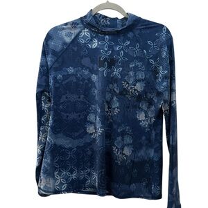 Garnet Hill Rash Guard Swim Top, Large